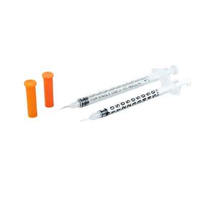 Πιστοποιημένη ιατρική αποστειρωμένη μίας χρήσης σύριγγα ινσουλίνης συρίγγων 0.3ml 0.5ml 1ml CE ISO